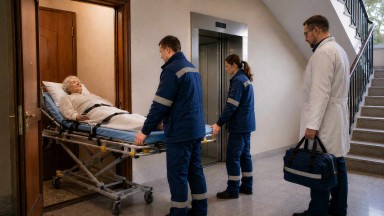 Транспортировка больных после выписки в Крымске